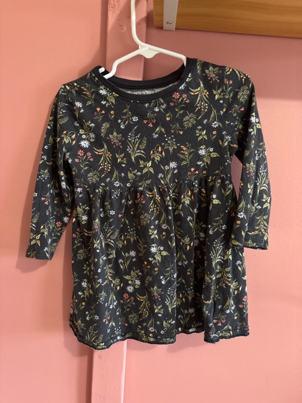 Old Navy long sleeve floral print dress fall 3T